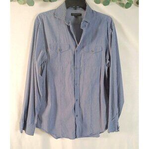 Banana Republic Slim Fit Blue Button-Up Shirt Men’s M Cotton Blend Long Sleeve